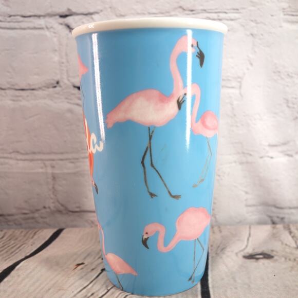Starbucks Dot Collection Ceramic Florida Mug With Pink Flamingo Design - Picture 3 of 6